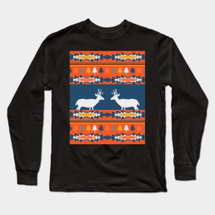 Deer winter pattern Long Sleeve T-Shirt